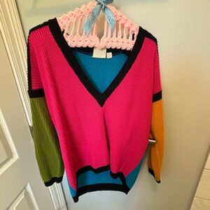 vintage neon sweater